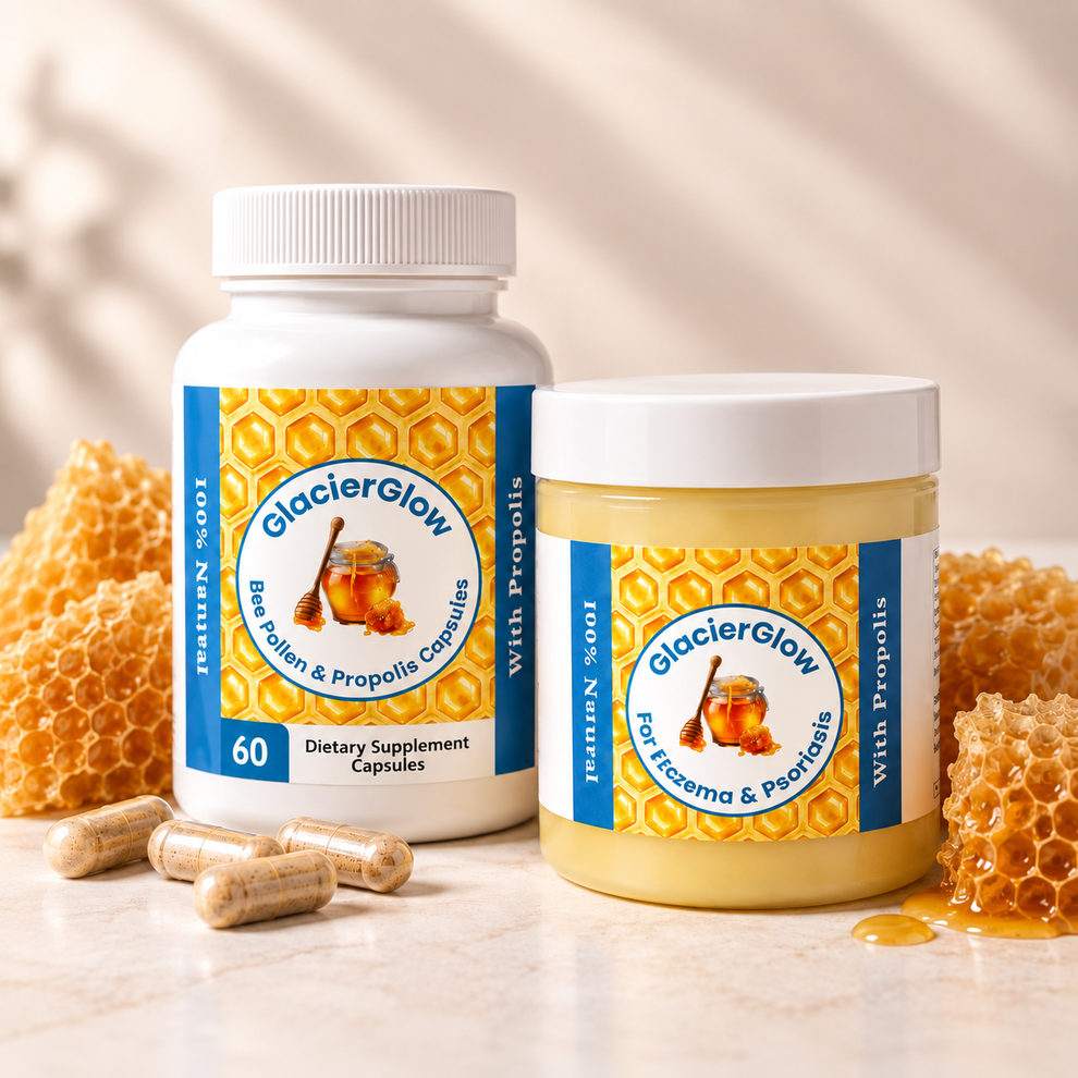 GlacierGlow Balm & Propolis Capsules Bundle